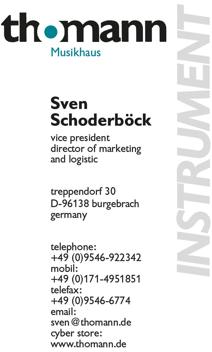 business card example english