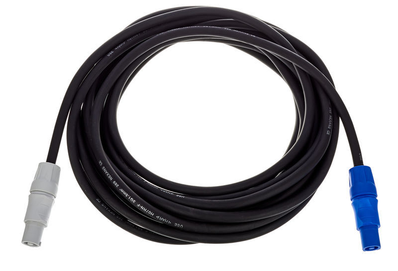 grau Verbindungskabel Neutrik//H07RN-F 3x1,5mm² 10,0m Linkkabel Powercon blau