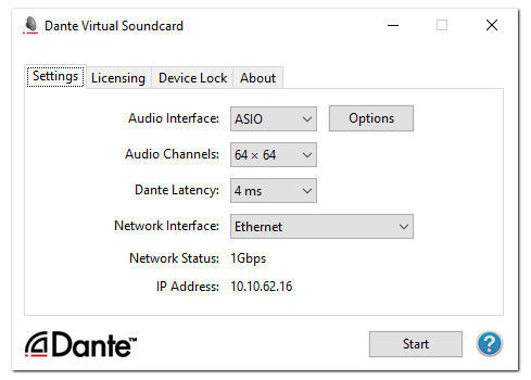 dante virtual soundcard license key