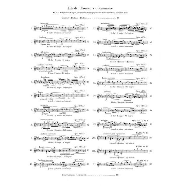 Henle Verlag Chopin Nocturnes
