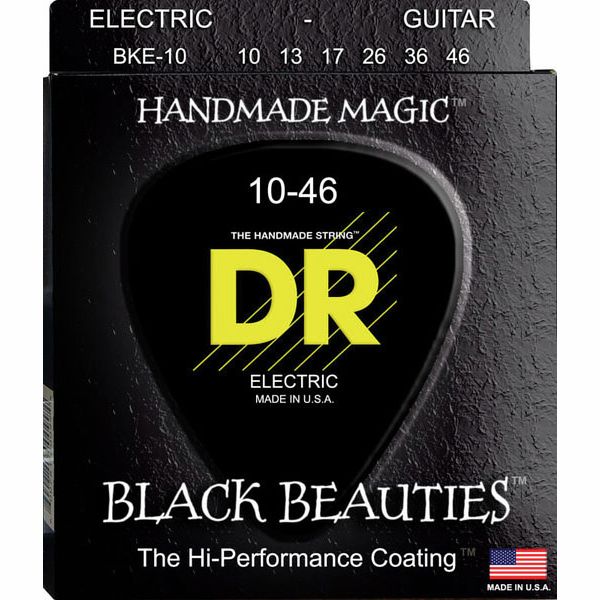 DR Strings Black Beauties BKE-10