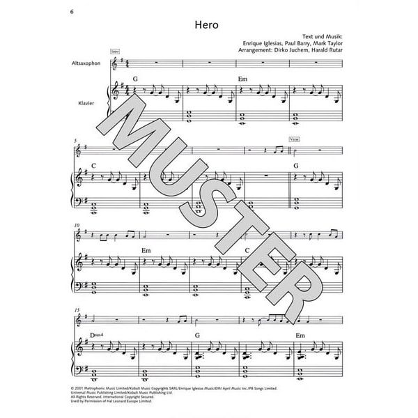 Schott Pop Ballads Alto Sax Thomann Sverige