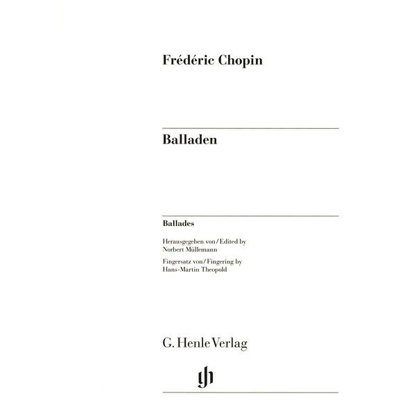 Henle Verlag Chopin Ballades