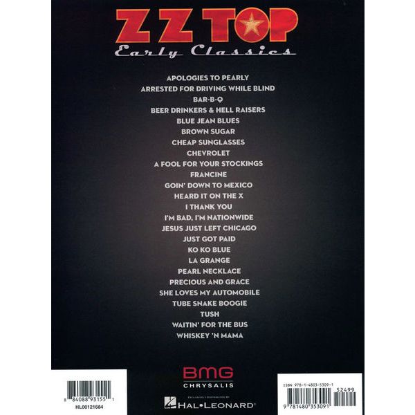 Hal Leonard ZZ Top Early Classics