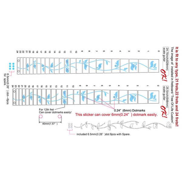 Jockomo Fret Mark Tree of Life