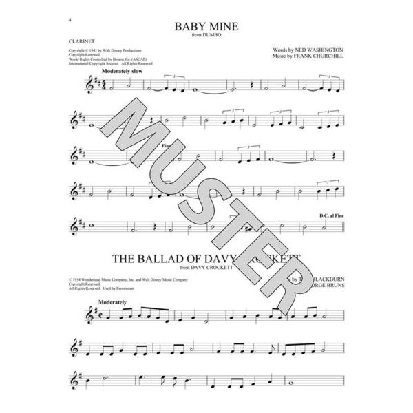 Hal Leonard 101 Disney Songs Clarinet Thomann Ireland