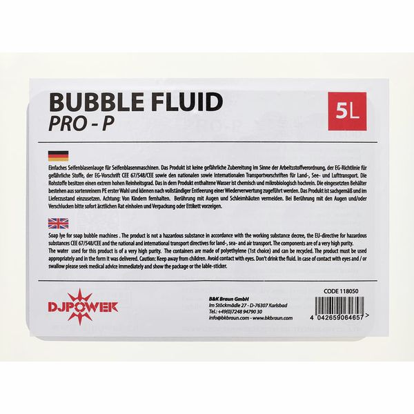DJ Power Bubble Fluid Pro-P 5L