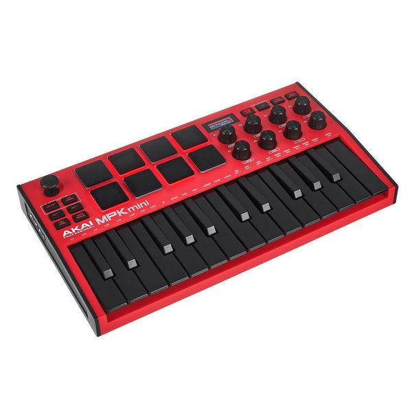 akai professional mpk mini mkii controller limited edition red