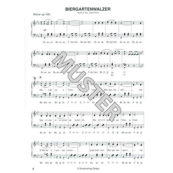 Musikverlag Geiger Wirtshausmusik Akkordeon 6