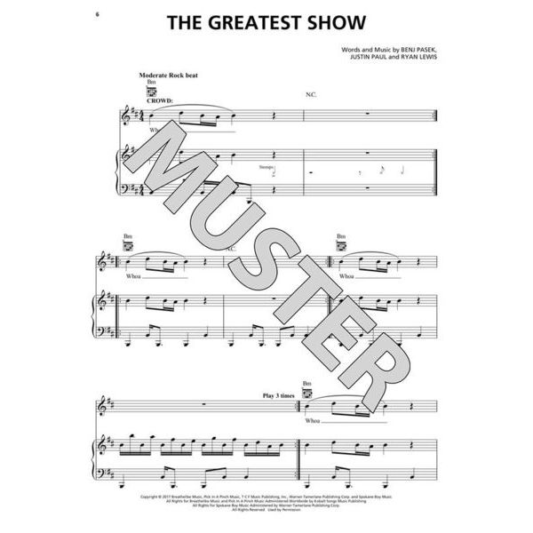 Hal Leonard The Greatest Showman PVG