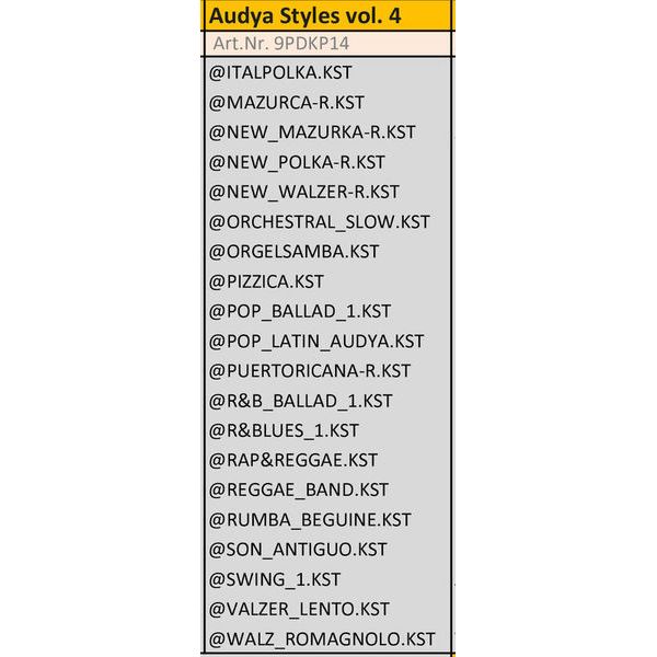 Ketron USB Stick Audya Styles Vol 4