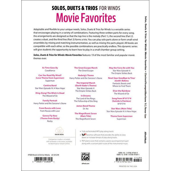 Alfred Music Publishing Movie Favorites Clarinet