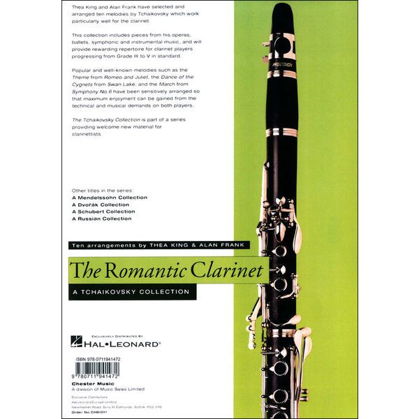Chester Music Tchaikovsky Romantic Clarinet