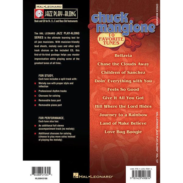 Hal Leonard Jazz Play-Along Chuck Mangione