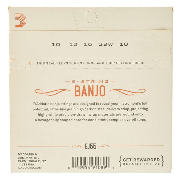 Daddario EJ55 Banjo Set