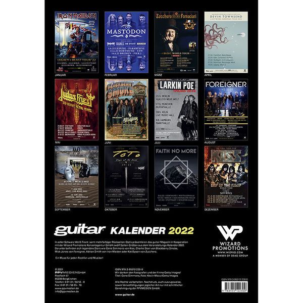 PPV Medien Guitar Calendar 2022